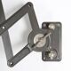 Bauhaus black metal agi belgium scissor wall lamp ca. 1920