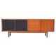 Enfilade en bois avec portes noires par George Coslin