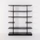 Vintage Italian design black gloss bookshelf, 1980’s
