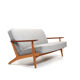 1950s danish 3-seater sofa in solid oak and teak