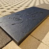 Minimalist monochrome abstract painting black