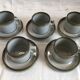 Rare coffee / tea service in Brenne sandstone "Grand Feu" - France 70s