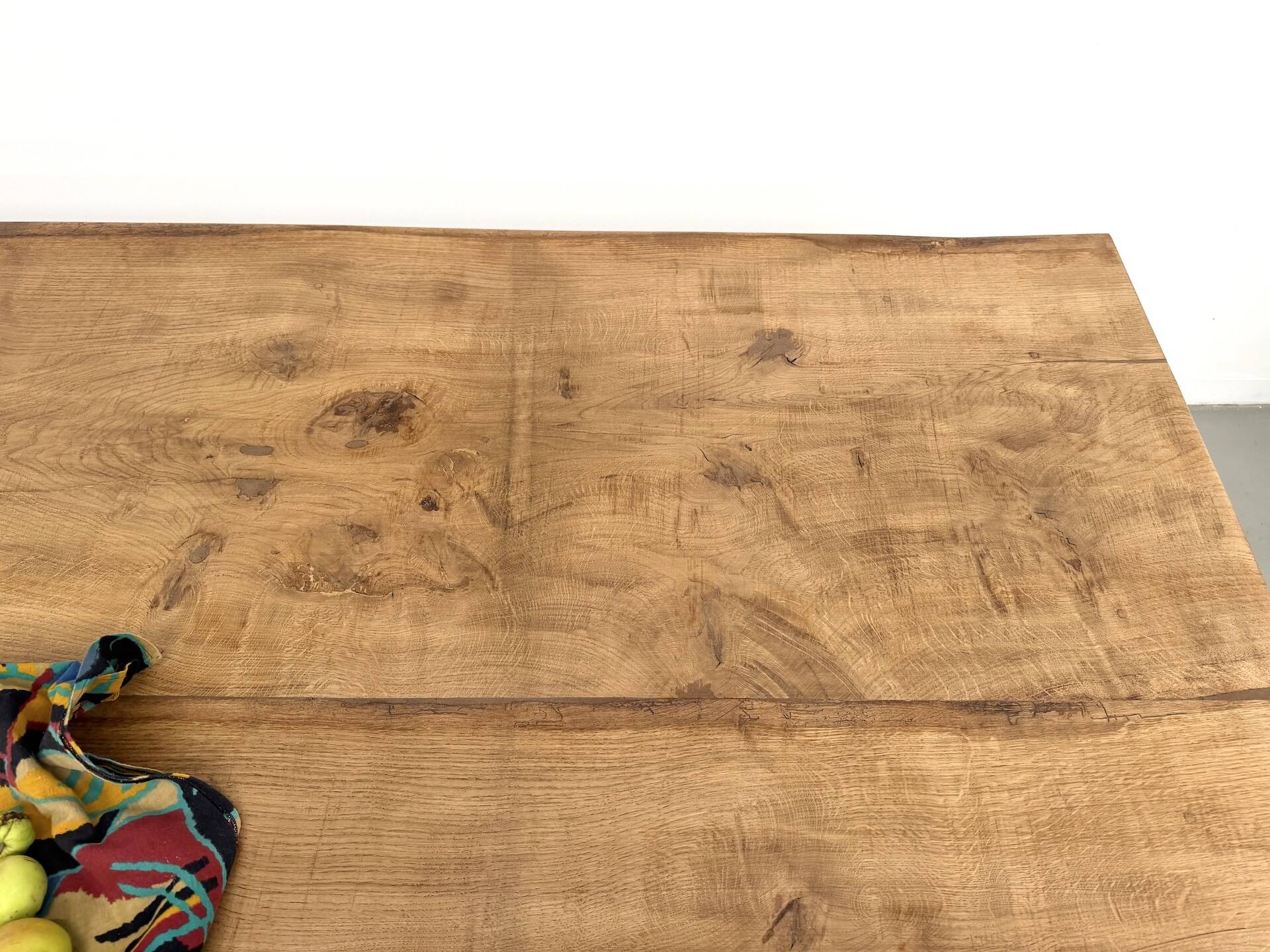 Very large farmhouse table in solid oak, 1950s – L300 cm