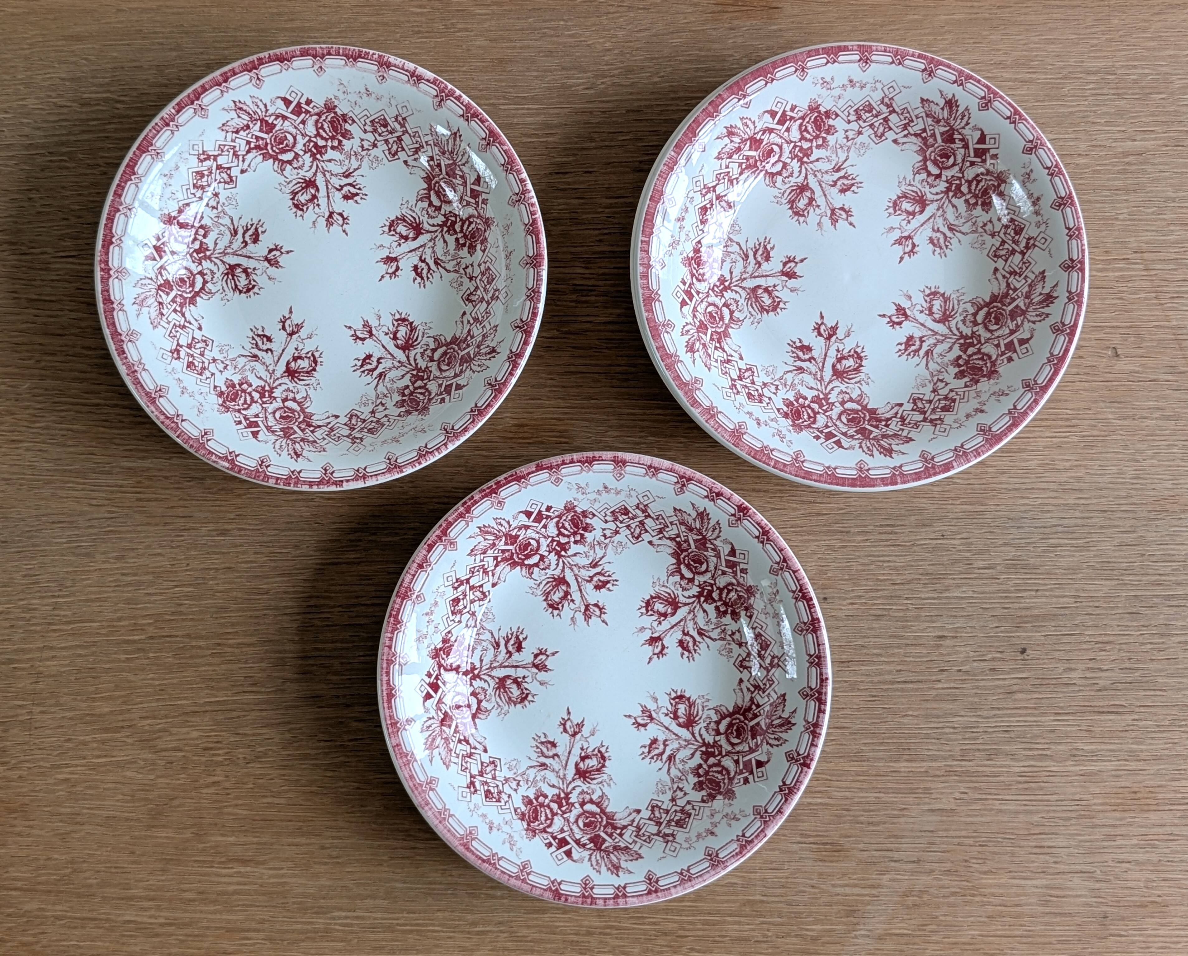 5 deep plates Sarreguemines