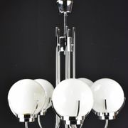 Modernist chrome chandelier