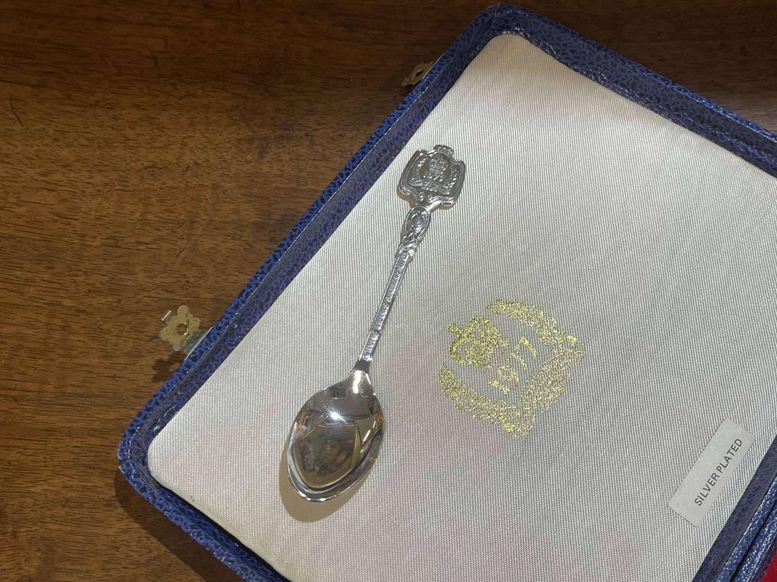 Set of 6 silver-plated English dessert spoons