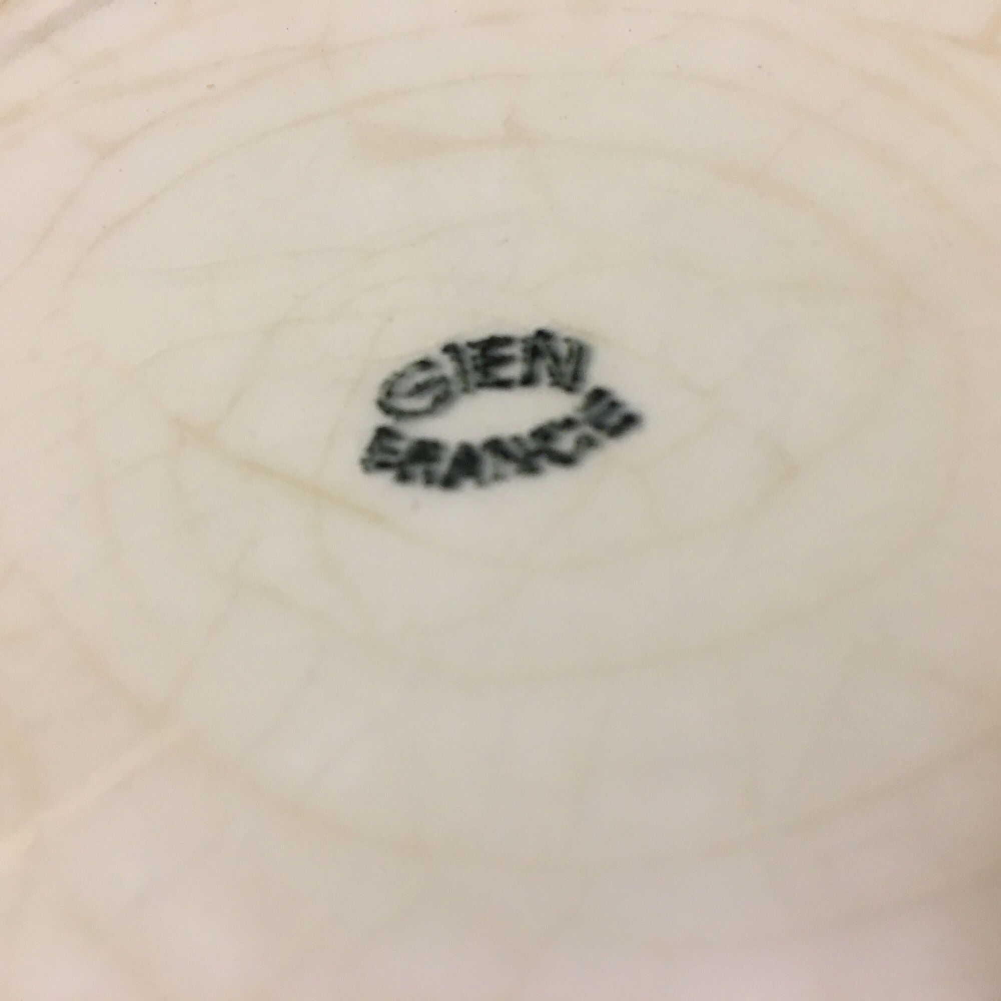 Service Dish Signed "Gien"