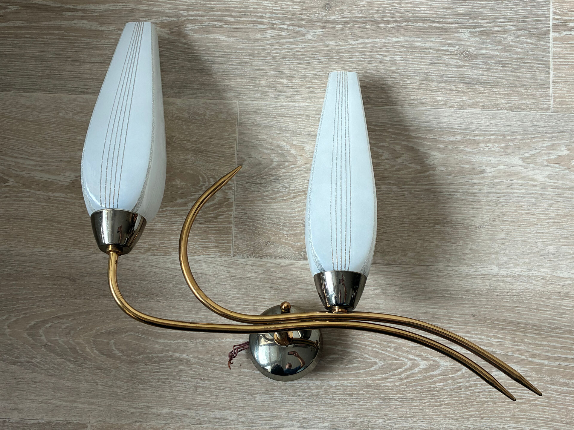 Pair of vintage 60s wall lights