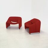 Artifort Groovy F598 M-Chair by Pierre Paulin in red