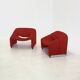 Chaise Artifort Groovy F598 M de Pierre Paulin en rouge