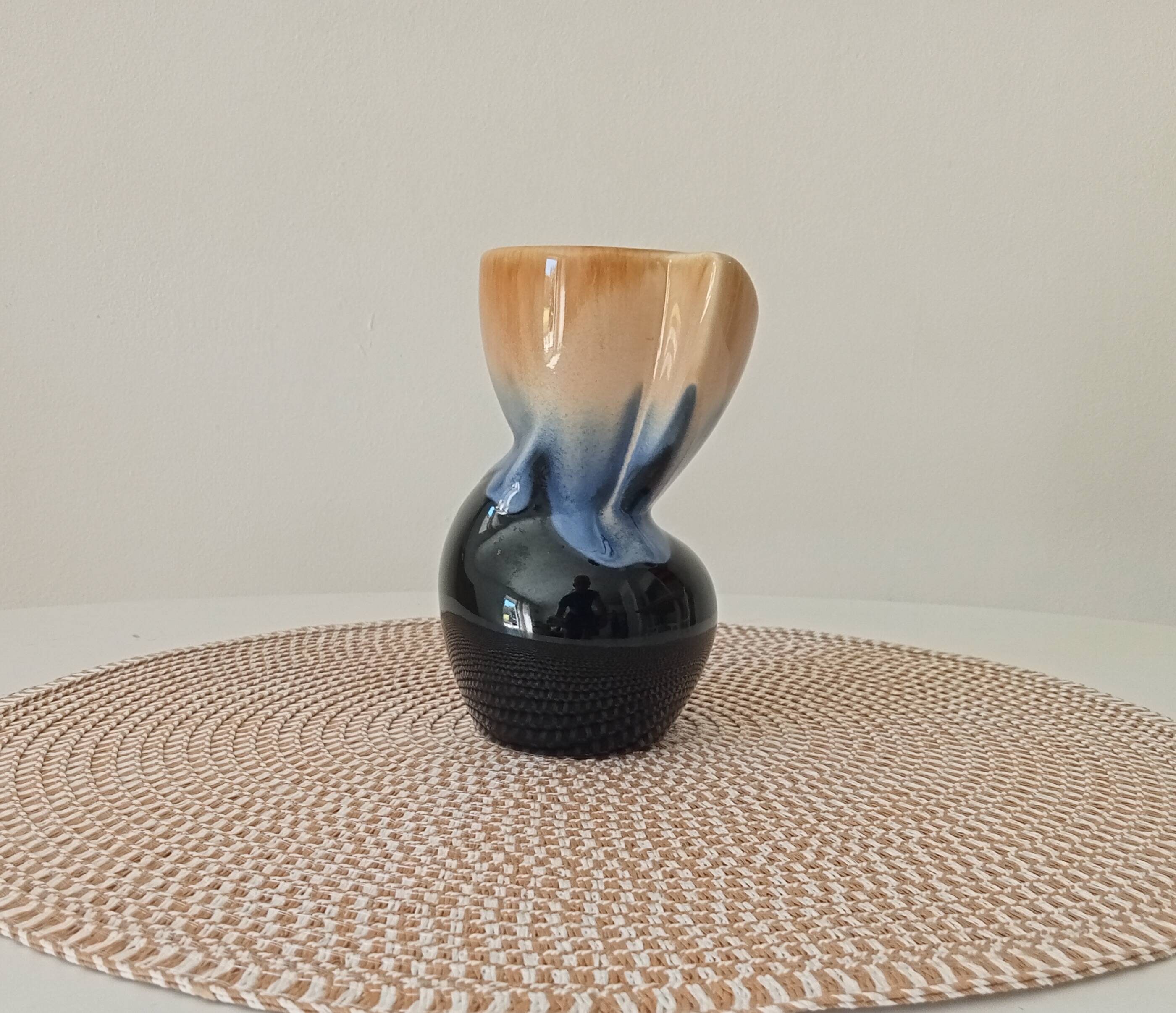 Vintage twist vase in Vallauris style