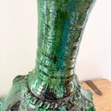 Green terracotta vase