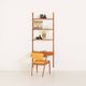 Danish mid-century teak shelving unit with a desk, 1970s