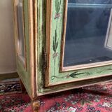 Venetian display cabinet in painted wood