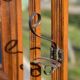 Large clothing rack/bistro mirror coat rack in oak - France 1950