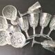 Set of 11 vintage wine glasses