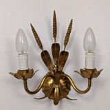 Pair of wheat ear wall lights