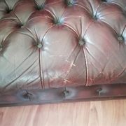 Canapé chesterfield vintage 60's-80's rouge bordeaux