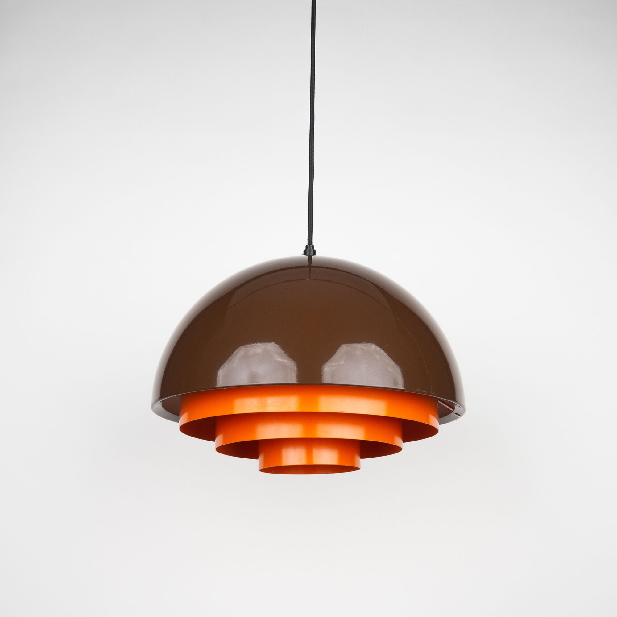 Danish vintage pendant lamp Milieu by Jo Hammerborg, Fog og Morup, 1970s