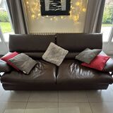 Roche Bobois Envergure chocolate sofa