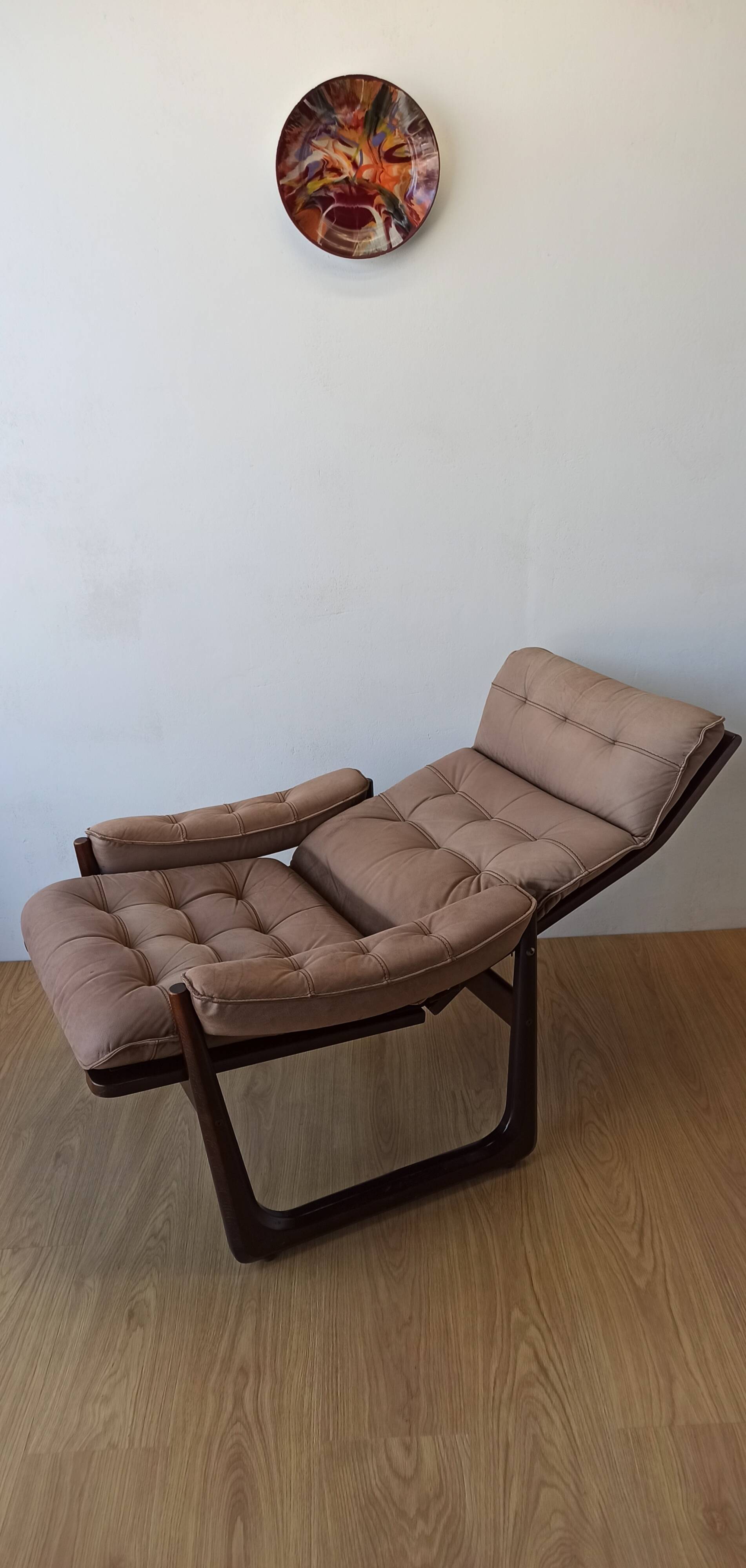 Genega Møbler leather armchair, Denmark, 1960s.