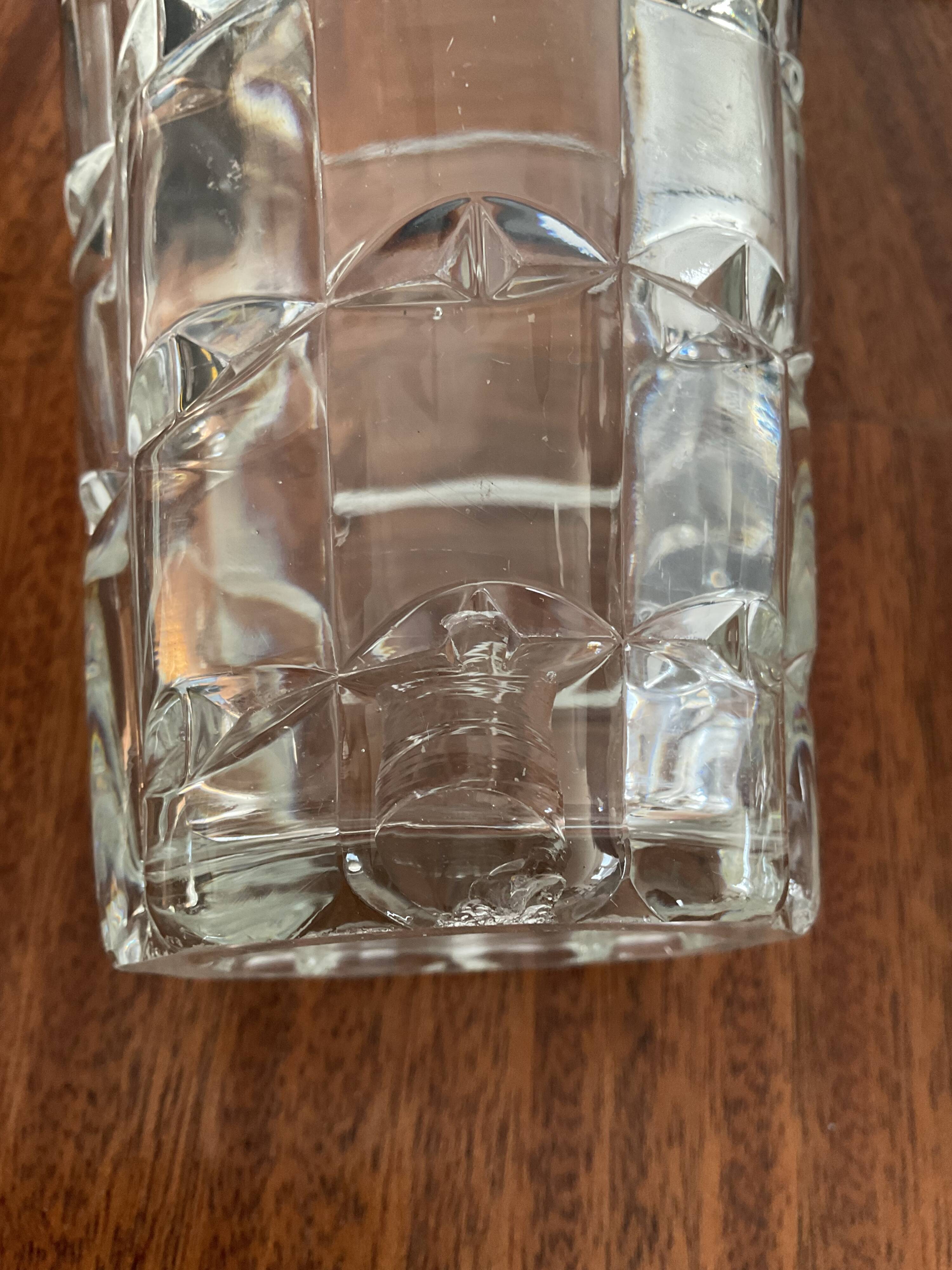 Pair of vintage vases in molded glass paste 70s