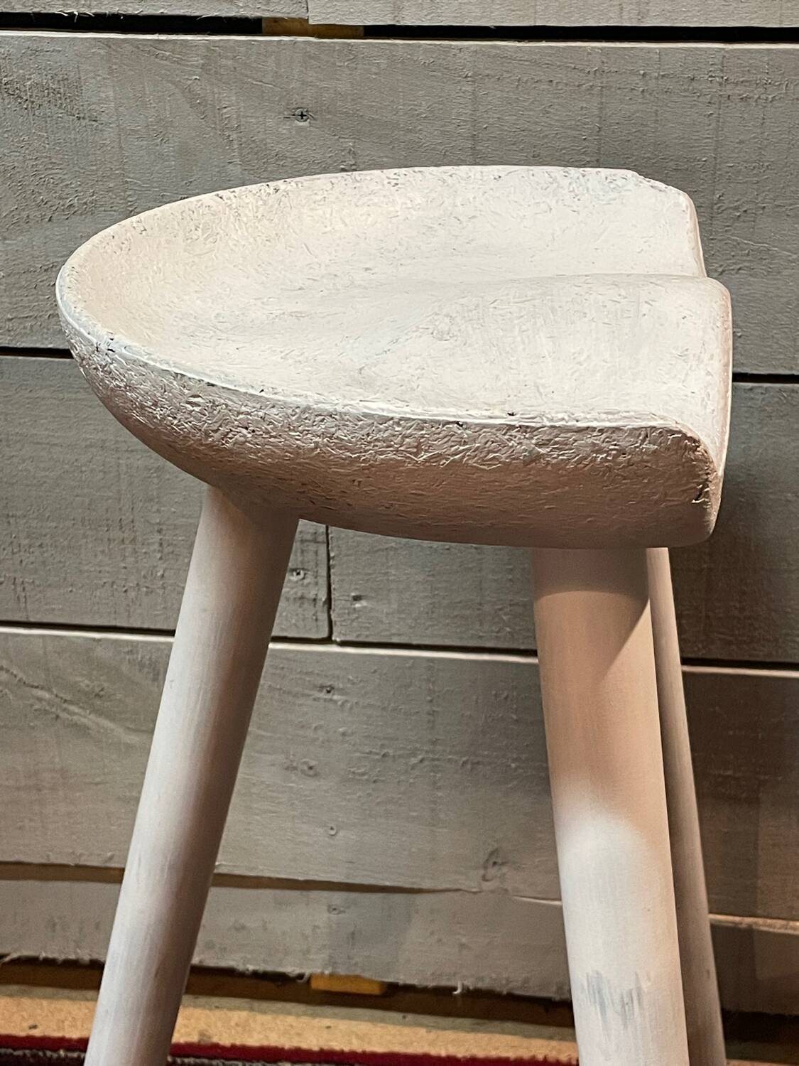 Vintage Scandinavian design tripod high stool