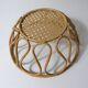 metal fruit bowl in imitation rattan and caning vintage design