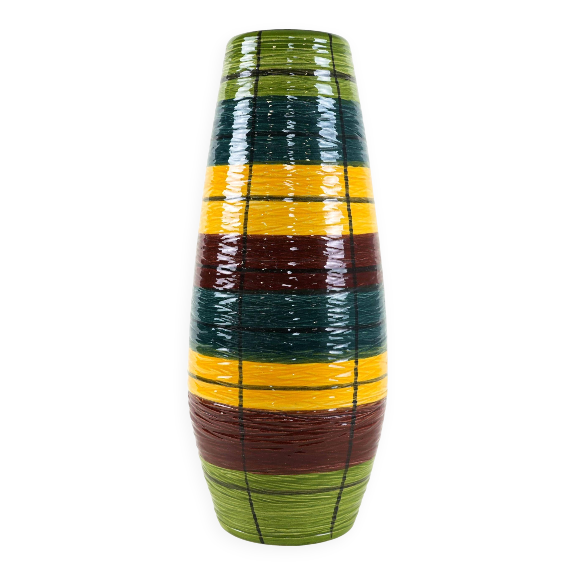 Ceramic vase, German design, 1960s, made in West Germany