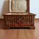 Ancient wicker, rattan and bamboo chest