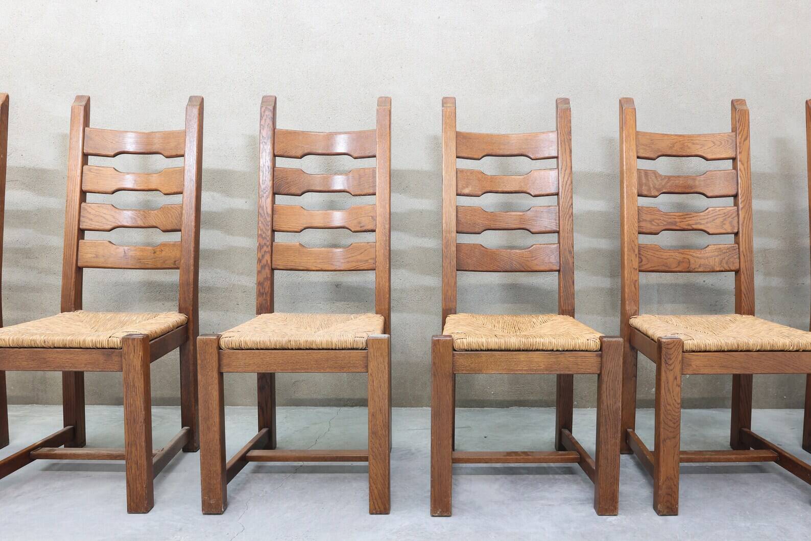 Lot de 6 chaises vintage Razor Blade