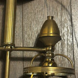 Double lamp fixture in brass, neo-classical style from the 1950s.