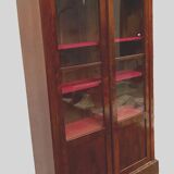 Louis Philippe display case in mahogany and mahogany veneer 19th century