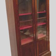 Louis Philippe display case in mahogany and mahogany veneer 19th century