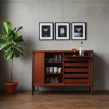 1950s mid-century teak storage cabinet bar F.lli Proserpio
