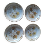 Set of 4 Niderviller stoneware plates