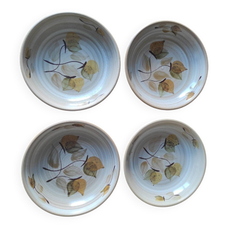 Set of 4 Niderviller stoneware plates