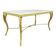 Coffee table in gilded bronze and marble, high-quality decorative work,