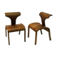 Scandinavian pair of design childrens wood chairs 1950s