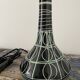 Vintage ceramic table lamp with electrified patterns to nine