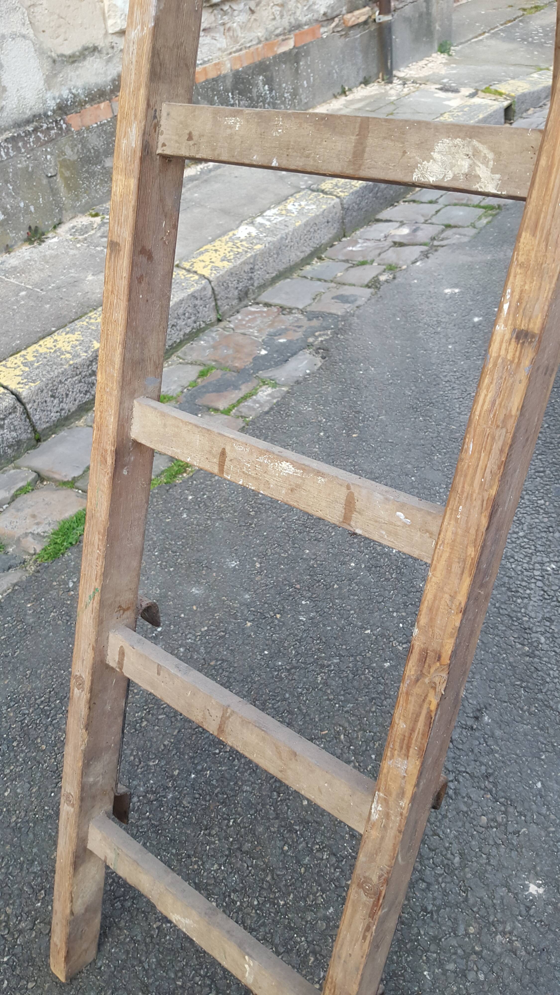 Large double wood ladder