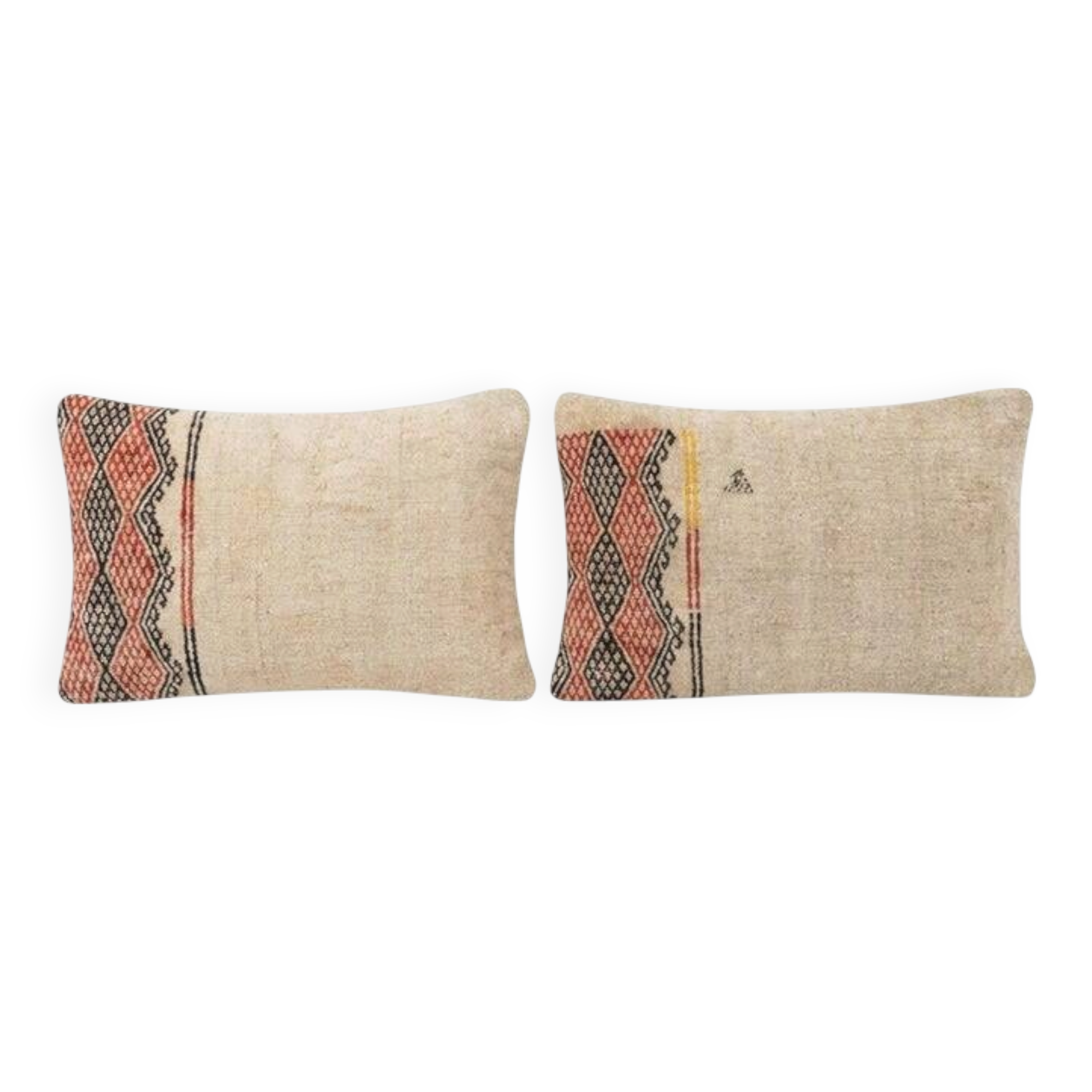 Set of 2 vintage kilim cushion covers 41x61 cm
