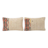 Set of 2 vintage kilim cushion covers 41x61 cm