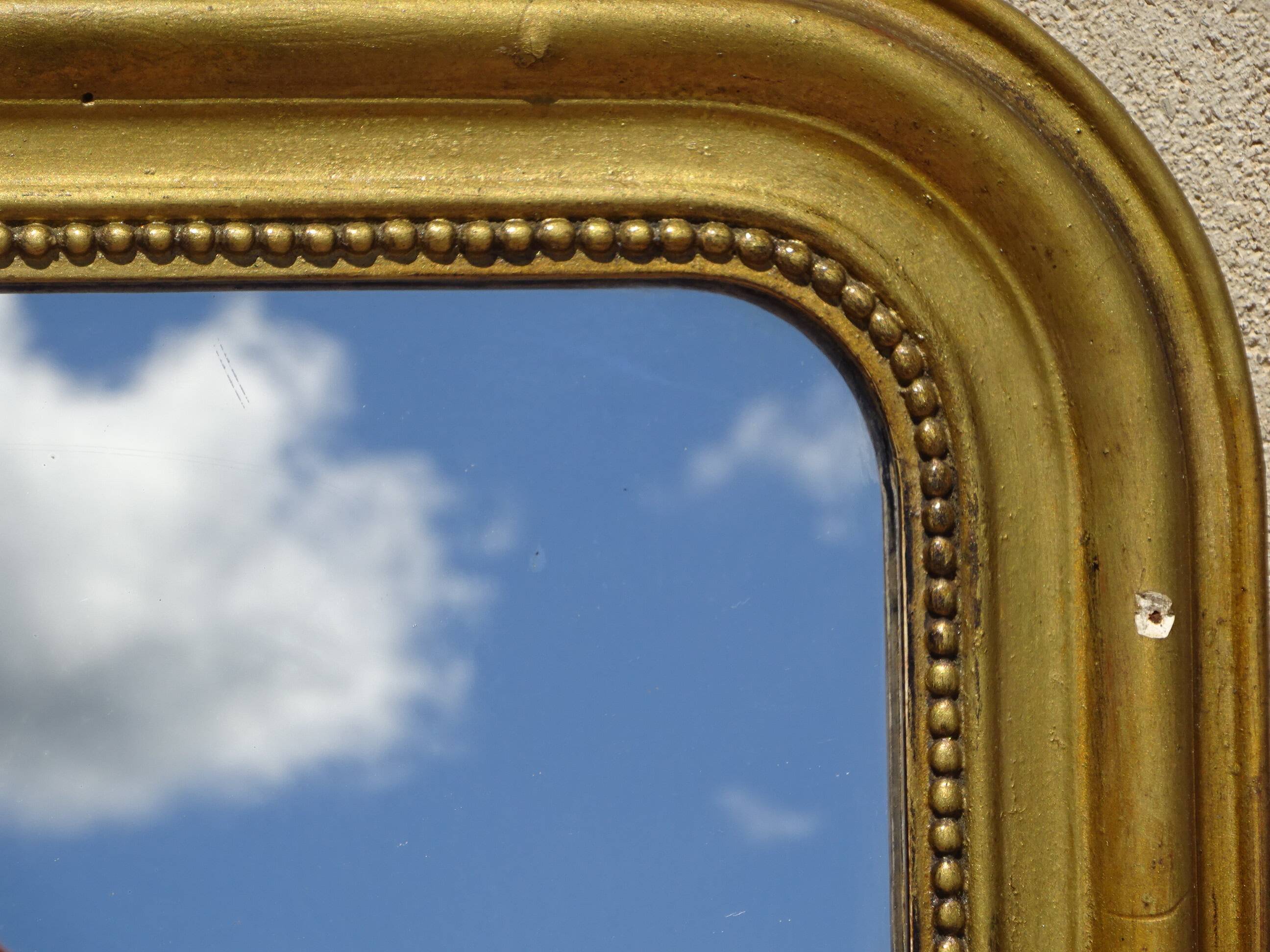 Louis Philippe style gilt mirror 54x45cm