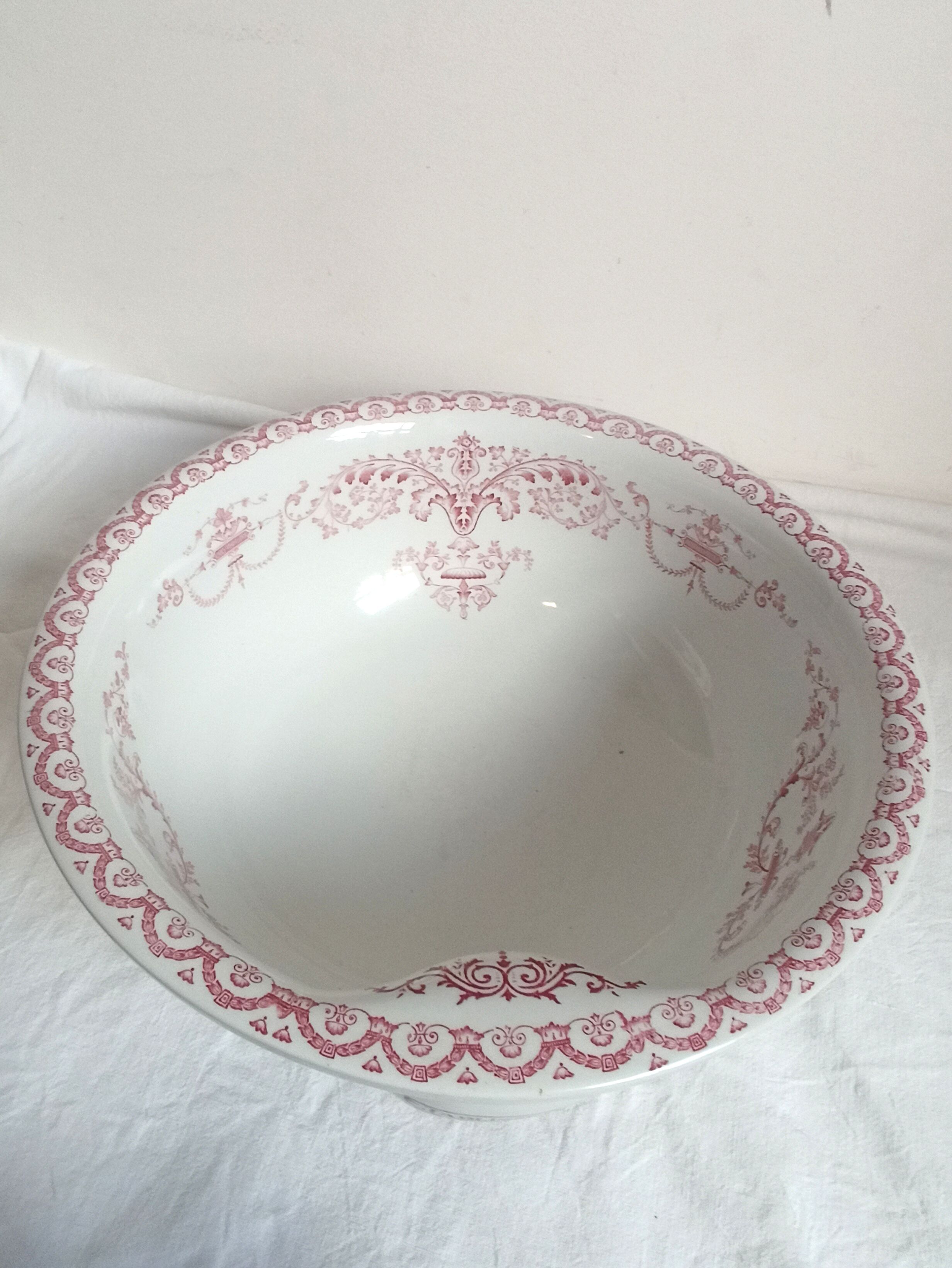 Porcher antique porcelain tilting basin