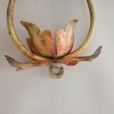 Pair to sconces metal floral decoration