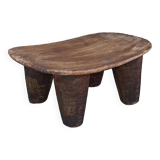 Antique wooden stool. Senufo African art from Côte d'Ivoire.