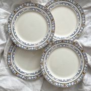 4 “Colbert” ironstone dessert plates from Creil and Montereau