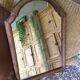 Antique tall round mirror