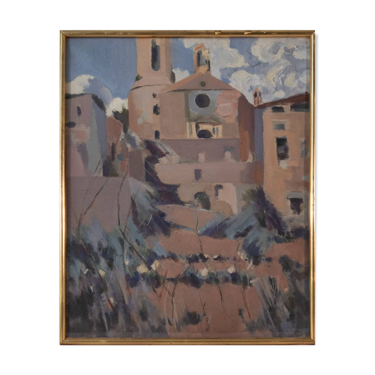 Jaquim Mir - Study of a Church - Stamped Reverse Mvseos Mvnicipa De Barcelona Copia